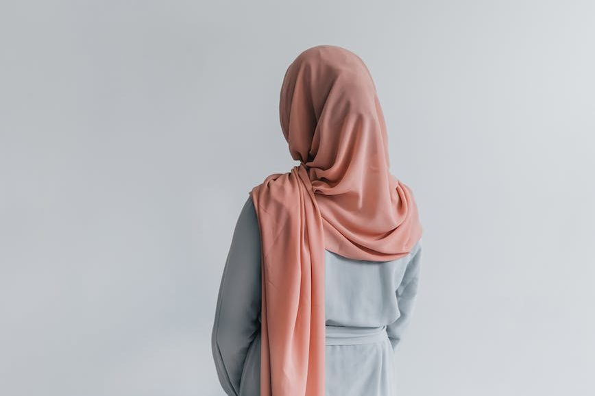 back view of a woman in a hijab